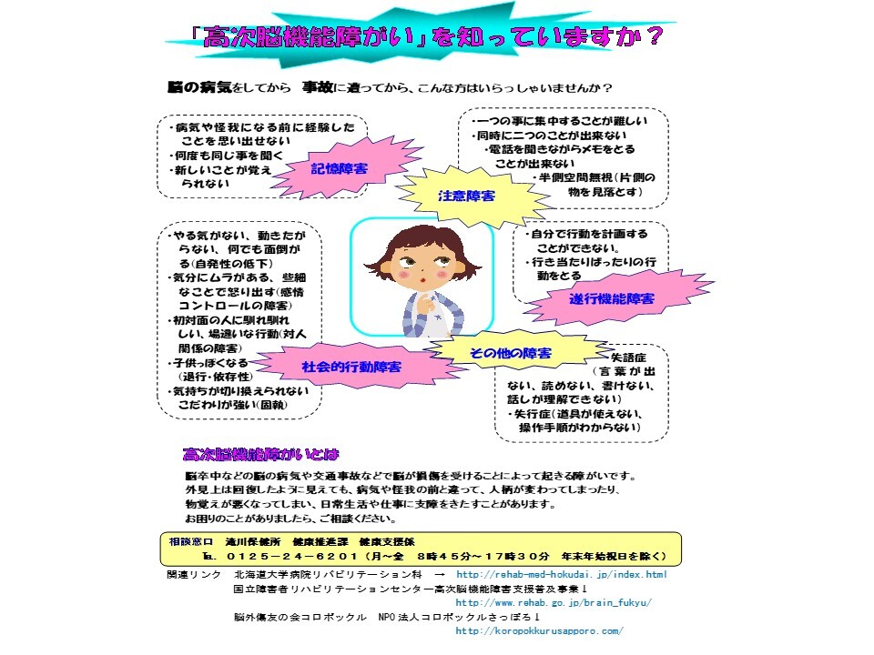 高次脳機能障がいリーフレット