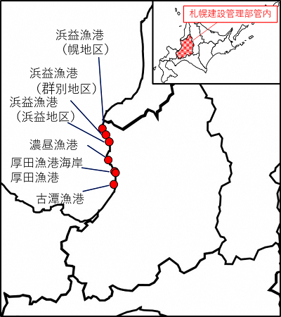 漁港の位置図